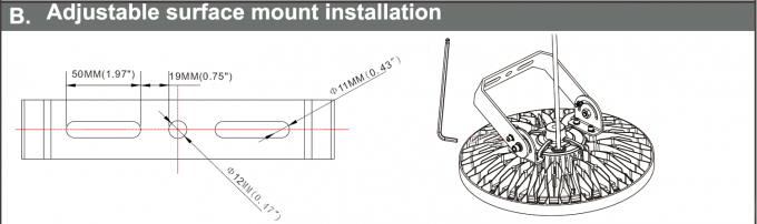 AC90V~305V 200 와트는 선택적인 높은 만 빛 140LPW 민웰 광학의 렌즈 60A' /90A' /120A를' 이끌었습니다