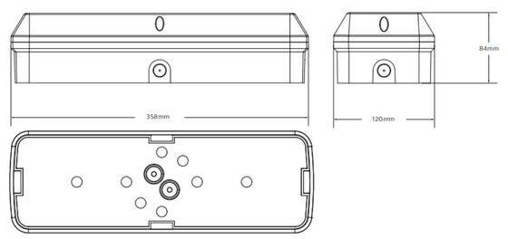 8W 벌크 헤드 LED 현관등 (비상 기능 및 모션 센서 포함) IP65