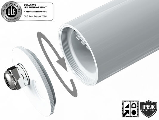 1.5m 60W IP69K IK10 MTB7 부두 및 통로용 해양 LED 관형 조명(3개 또는 5개의 배선 연결 가능 및 DIP 전환 가능 전원/3CCT/3상 변경 포함)