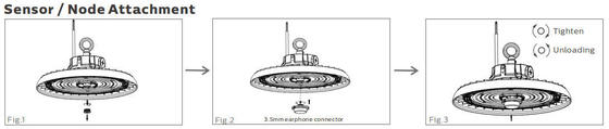 HB3 DIP 전환 가능 전원 및 3CCT UFO LED 하이베이 조명 190LPW 유럽 창고 재고(30W@3hrs 옵션의 비상 기능 포함)