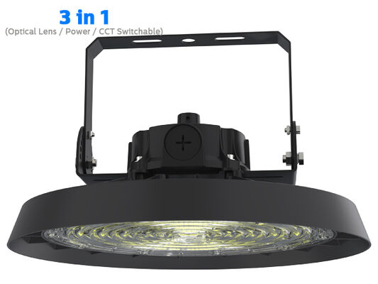 190lm/W ENEC IP65 IK08 DUALRAYS 조명 HB5 UFO LED 하이 베이 조명 100W 150W 200W UGR19 센서 Zhaga 5년 보증 창고 냉장 보관