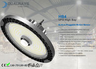 200W HB4 플러그형 모션 센서 UFO 하이 베이 160LPW 효율성 Meanwell HBG ELG HLG 드라이버 옵션 5년 보증