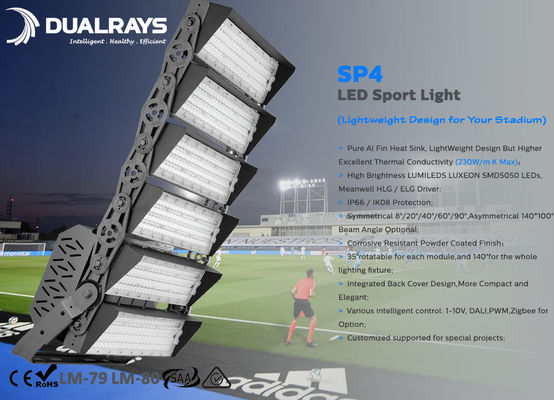 Ip66 1500W 높은 Mast 주도하는 투광 조명등은 안개 저항하는 SAA, RCM CE ROHS SMD5050을 가염합니다