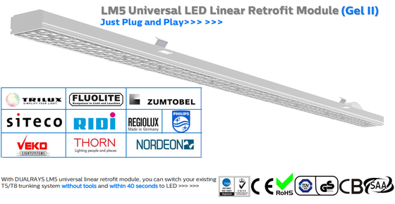 보편적 선 개장 LM5 라인 버전 IP65 5ft 주도하는 튜브 빛 55W PC는 어떤 UV IR 무수은도 커버하지 않습니다