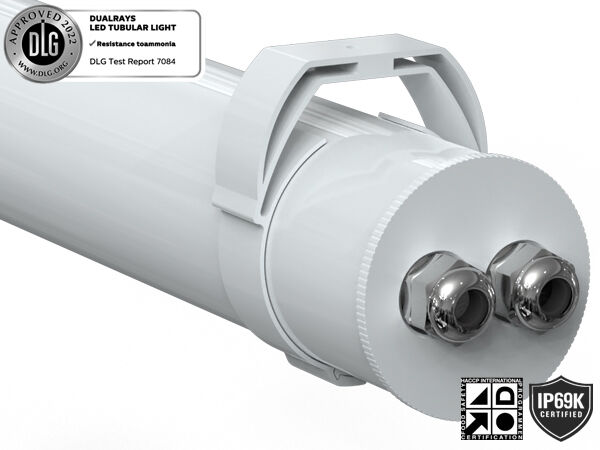 1.5m 60W IP69K IK10 TB7 3 또는 5 개의 유선으로 연결 가능한 농장용 LED 튜브 라이트