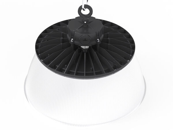 DUALRAYS 100W HB2 DIP 전환 가능한 전원 및 3CCT UFO LED 하이베이 조명 170LPW 창고 및 물류홀에 적용