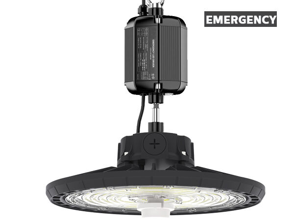 경제형 HB2 DIP 전환 가능 전원 및 3CCT UFO LED 하이베이 조명 100W 170LPW(루프 행잉 포함) | 브래킷 장착 | 벽 장착 옵션