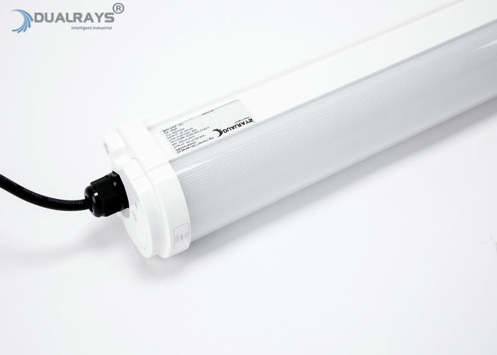 Dualrays D2 시리즈 50W LED 산업용 트라이 증거 라이트 5피트 마이크로파 센서 전시 센터용 전체 플라스틱 하우징