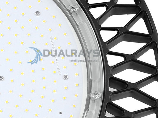 PIR 디밍 Sersor 140LPW 200W UFO LED 높은 베이 라이트 벨 IP65 콩 각도 옵션